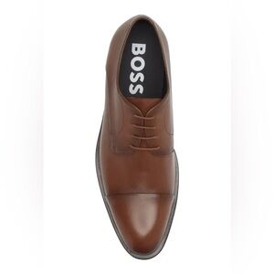BOSS Men's Brown Leather Dress Shoes